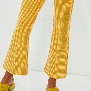 MAEVE (ANTHROPOLOGIE) yellow checkered pants